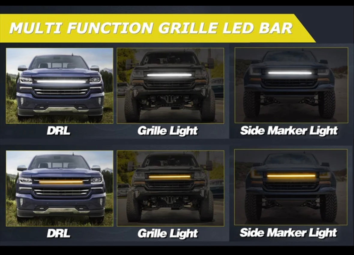 2014 - 2018 Chevy Gm Silverado 1500/2500 Full Length LED Grille Light Bar